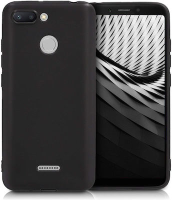 Umschlag Rückseite Silikon Schwarz (Redmi 6)