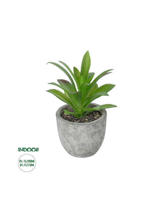 Globostar Artificial Garden Succulent Aloe Potted Plant 21012 Decorative Plant Aloe F9 X H13cm