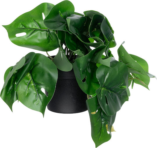 Globostar Artificial Garden Monstera Plant 20945 Διακοσμητικό Φυτό Μονστέρα Φ40 X Υ33cm