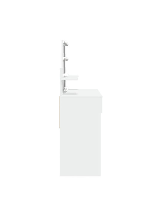 Schminktisch Hölzern White mit Spiegel 100x40x130cm