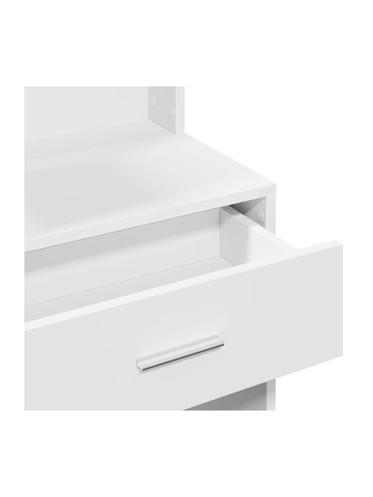 Schminktisch Hölzern White mit Spiegel 80x35x132cm