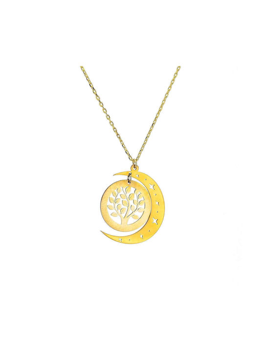 Goldsmith Halskette Baum aus Vergoldet Silber
