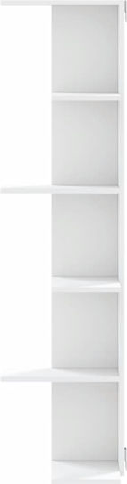 Eckiges Wandregal Weiß 36.5x36.5x140cm