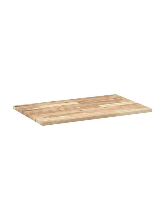 vidaXL Ορθογώνια Επιφάνεια Γραφείου από Μασίφ Ξύλο Καφέ 60x50x2cm 4008750