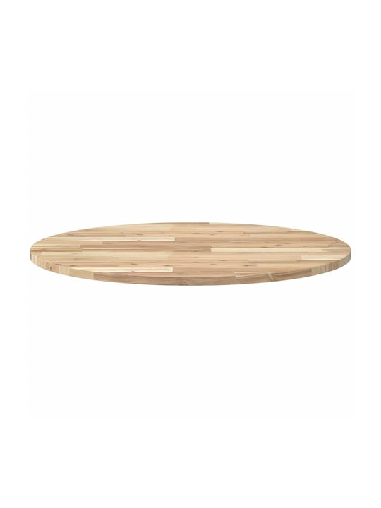 vidaXL Rund Tischoberfläche aus Massivholz Acacia 80x80x2cm 4008686 1Stück