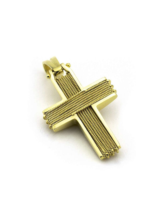 Goldsmith Men's Gold Cross 14K Double Sided