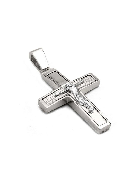 Goldsmith Herren Gold Kreuz 14K Beidseitig mit dem Gekreuzigten