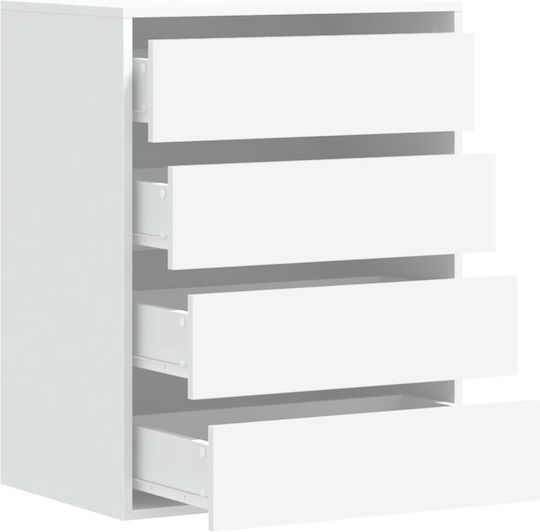 Чекмеджета За Бюро Дървени Бели 60x41x76см