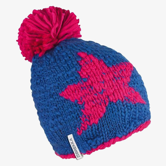 Comix Pom Pom Beanie Unisex Beanie Gestrickt in Marineblau Farbe