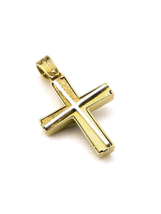 Goldsmith Men's Gold Cross 14K Double Sided with the Crucified