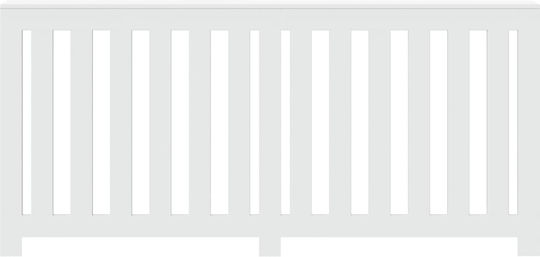 vidaXL White Particleboard Radiator Cover 175x20x82cm