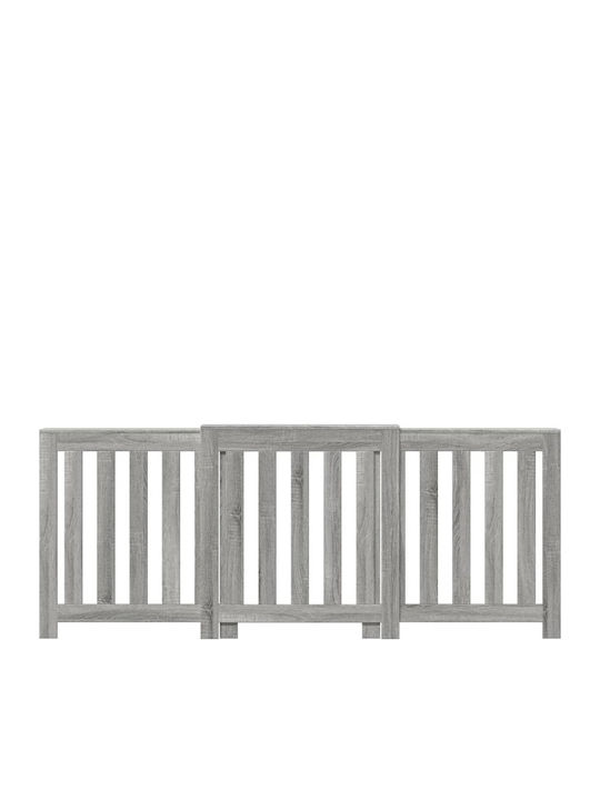 vidaXL Калориферен Капак от ПДЧ Сив 205x21.5x83.5см