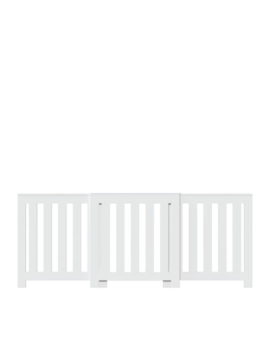 vidaXL Капак за Калорифер от ПДЧ Бял 205x21.5x83.5см