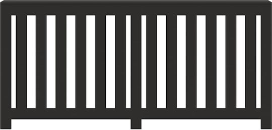 vidaXL vidaXL Radiator Cover from Particleboard Black 175x20x82cm