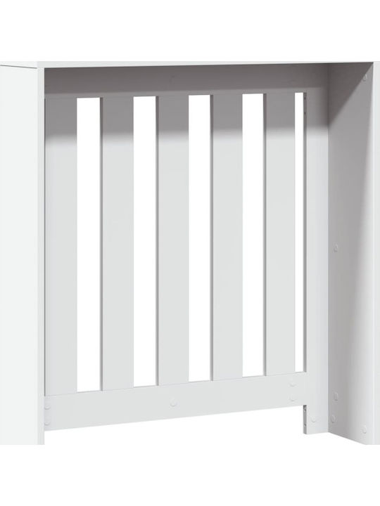 vidaXL White Particleboard Radiator Cover 78x20x82cm