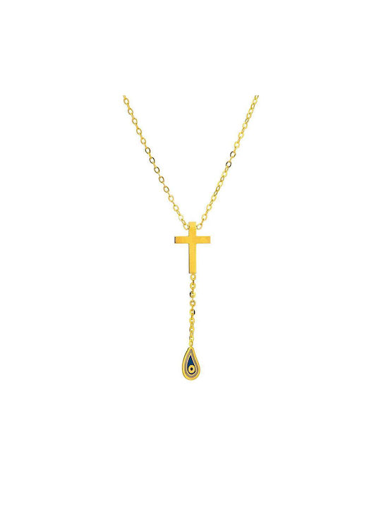 Goldsmith Damen Gold Kreuz 9K mit Kette