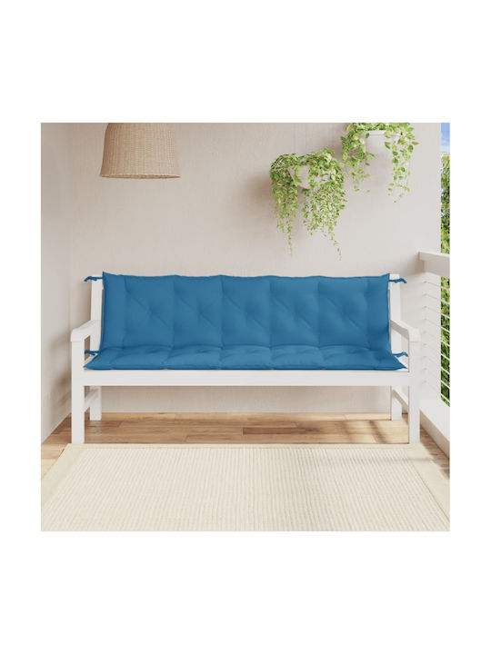 vidaXL Garden Bench Cushion Blue Melange 2pcs 50x180cm.