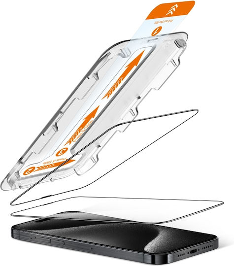 Crong Tempered Glass 2pcs Black (iPhone 15 Pro Max)
