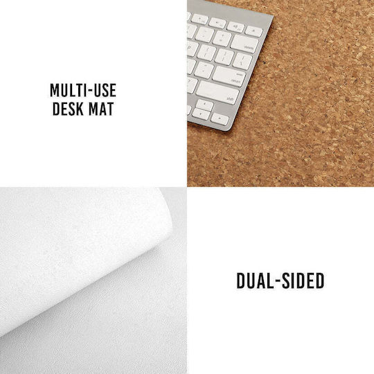 Ebest Cork & Leather Desk Mat Stitched Mouse Pads 800*400*2mm Brown