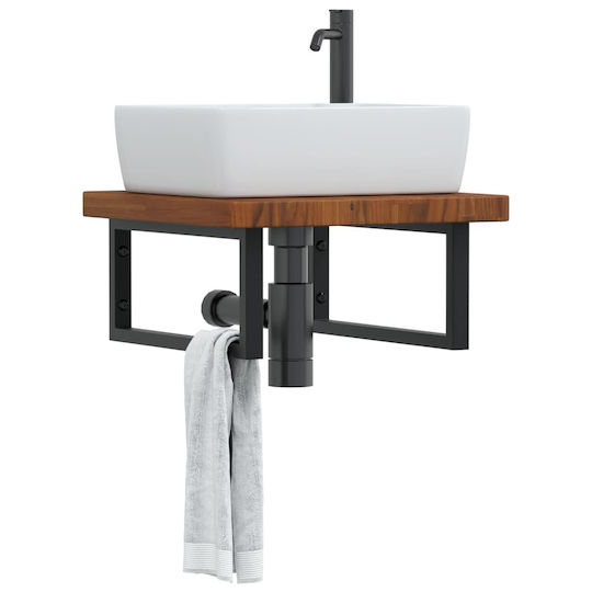vidaXL Waschtisch ohne Waschbecken L50xB50xH4cm Coffee