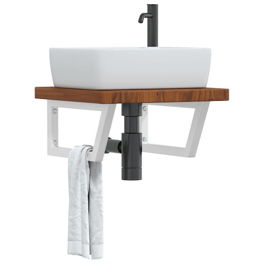 vidaXL Waschtisch ohne Waschbecken L50xB50xH4cm Coffee