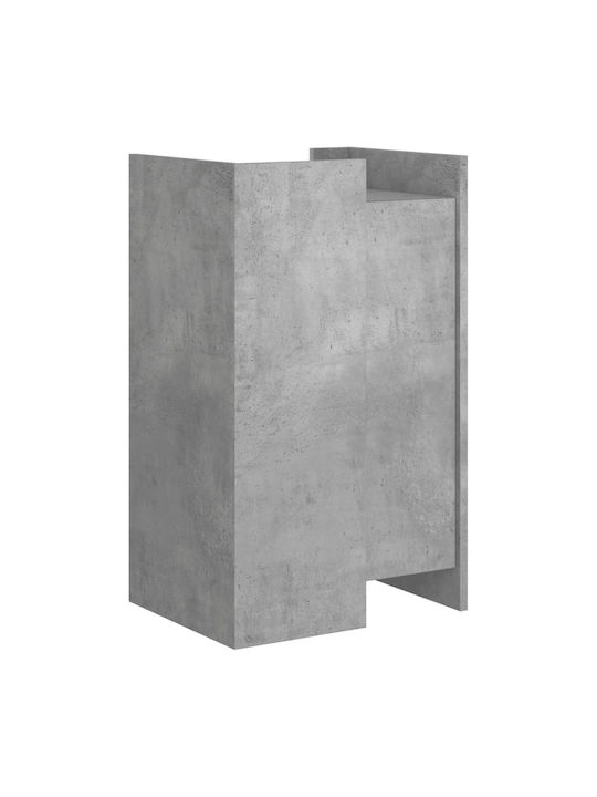 Wall Mount Living Room Cabinet Made of Particle Board Grey 45x35x75cm
