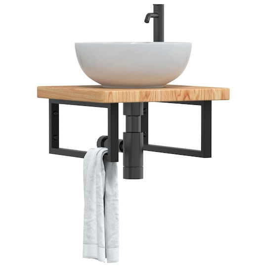 vidaXL Waschtisch ohne Waschbecken L50xB50xH4cm Coffee