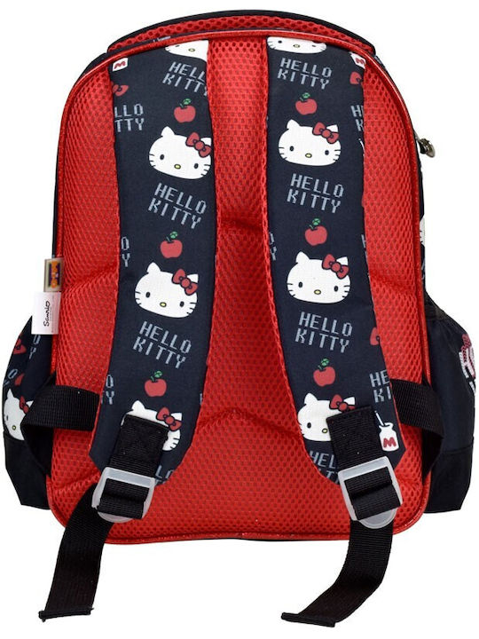 Gim Hello Kitty Croche School Bag Backpack Kindergarten Multicolour with Water Bottle Holder 12Liters