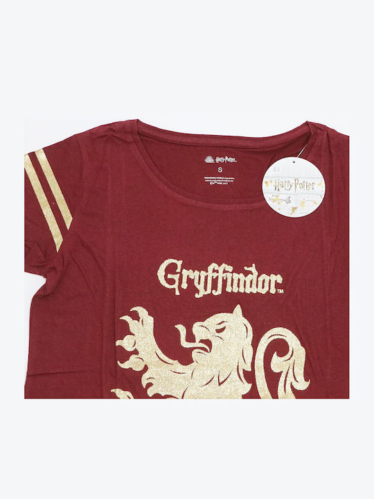 Warner Bros Summer Women's Pyjama Top Red Harry Potter