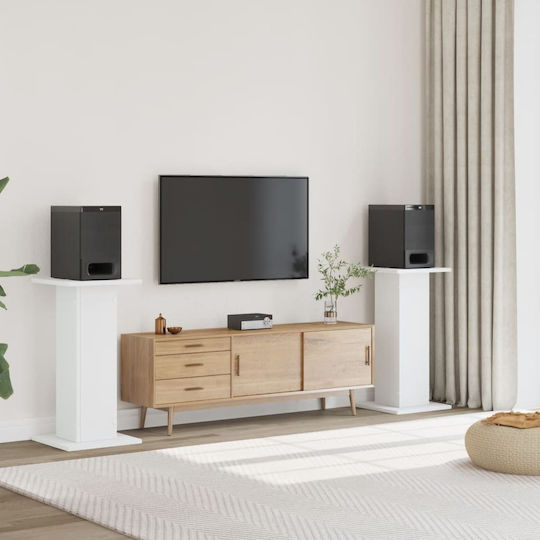vidaXL Βάση Ηχείων PA ύψους 30-30cm σε Λευκό Χρώμα