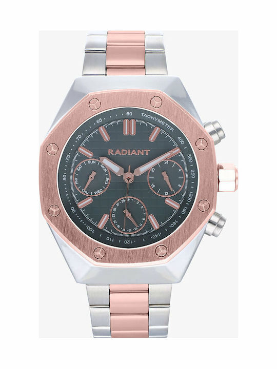 Radiant Ceas Bărbați 44mm Baterie Cu Brățară Metalică Rose Gold