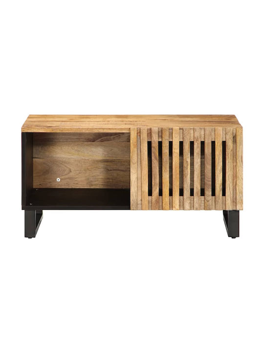 Rectangular Coffee Table from Solid Wood Coffee L80xW51xH40cm.