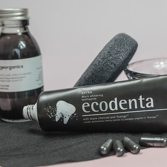 Ecodenta Паста за зъби с Активен Въглен и без Флуор за Избелване 100ml