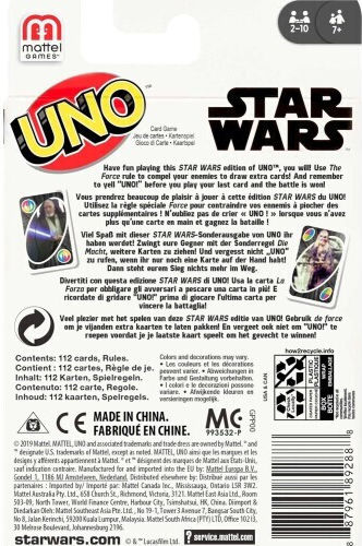 Board Game UNO Star Wars for 2-10 Players 7+ Years Old (EN) Mattel