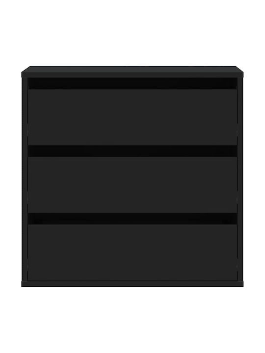 Drawers Storage Wooden with 3 Drawers L60xW41xH58cm
