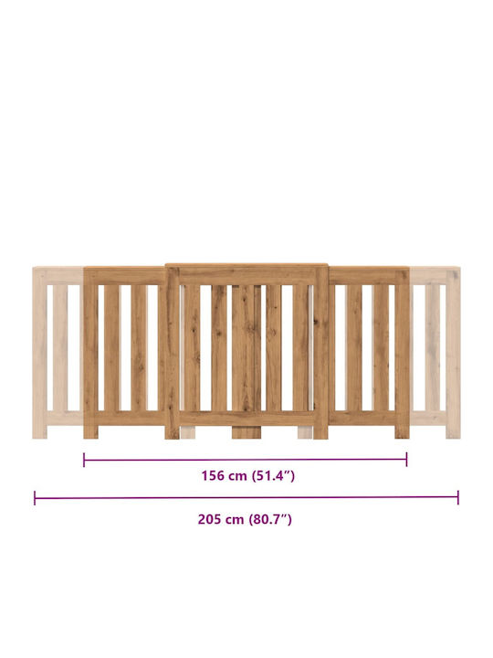 vidaXL Husă Pentru Radiator Din PAL Maro 205x21.5x83.5cm