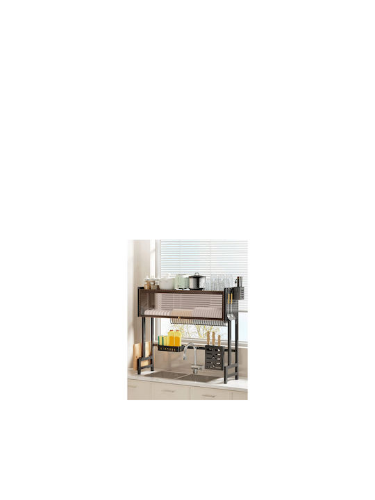 ForHome Metallisches Schwarz Spülbeckenablauf 85x30x30cm