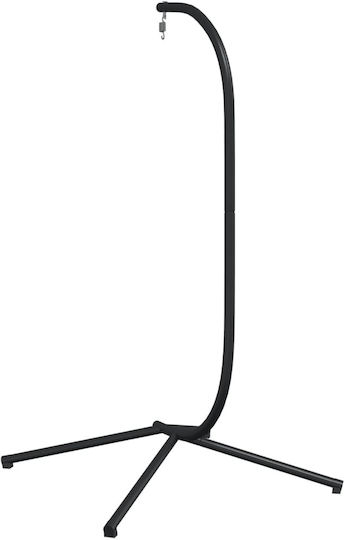 vidaXL Metallische Hängemattenständer Schwarze 104x100x197cm