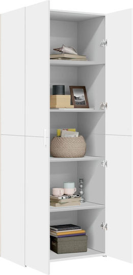 White Bookcase 70x42.5x185cm White Bookcase 70x42.5x185cm