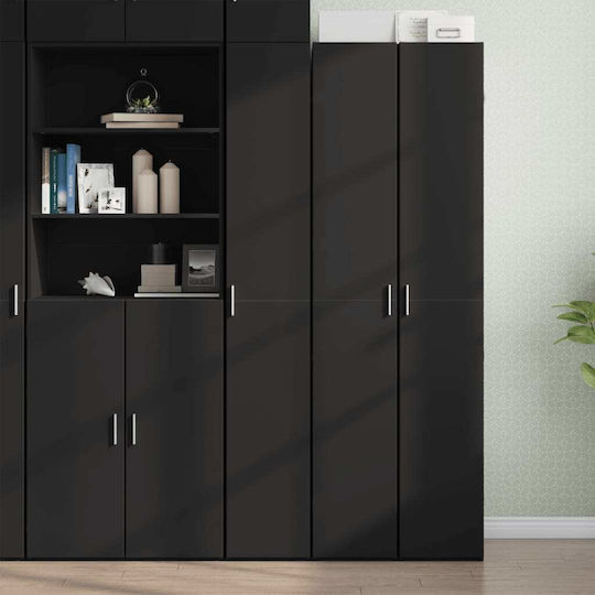 Bibliothek Black Velvet-Black Metal 30x42.5x185cm