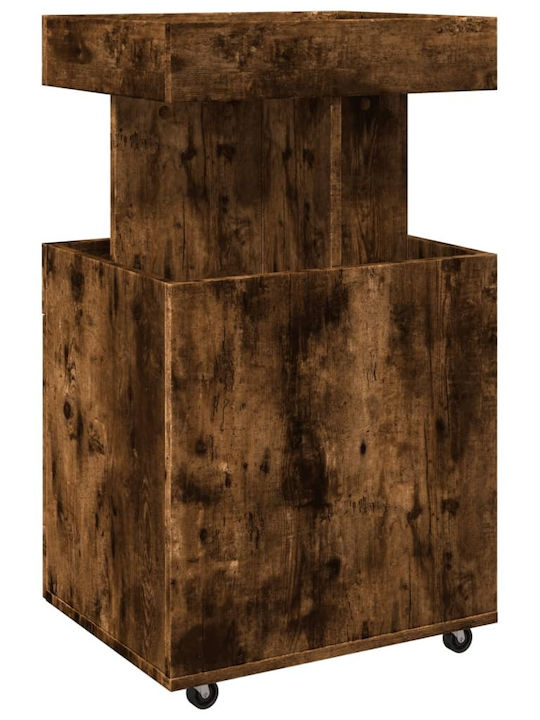 vidaXL Επιδαπέδια Κάβα Ποτών με Ρόδες Καφέ 50x41x89εκ.