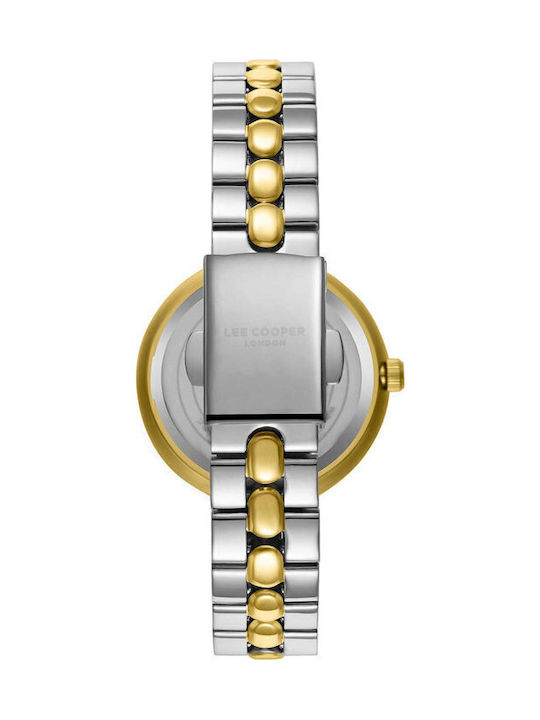 Lee Cooper Γυναικείο Ρολόι 32mm Μπαταρίας με Χρυσό Μεταλλικό Μπρασελέ