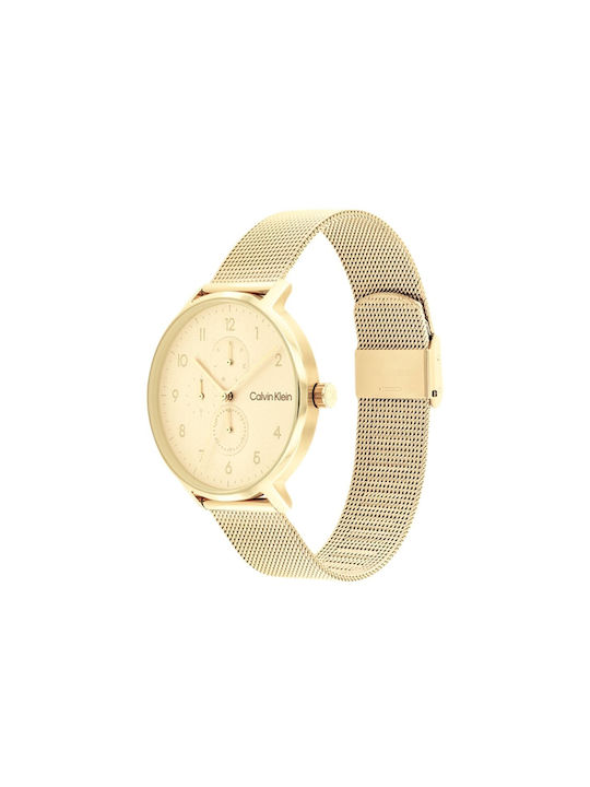 Calvin Klein Uhr mit Gold Metallarmband