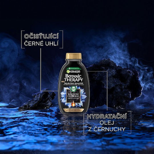 Garnier Therapy Magnetic Charcoal Cleansing Shampoos Reconstruction/Nourishment & Hydration for Oily Hair 400ml
