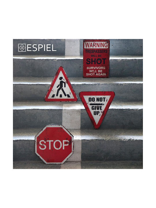 Espiel Set of Decorative Signs Διαβαση Πεζων 3pcs