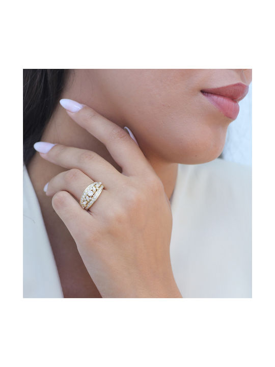 Women's Gold Ring with Diamond 18K