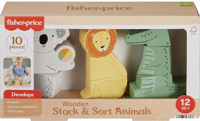 Jucărie de activitate din lemn cu animale Mattel Fisher-Price Hxv04