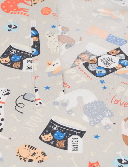 B-Well Unisex Multicolour Medical Blouse Bambina Cat Dogs