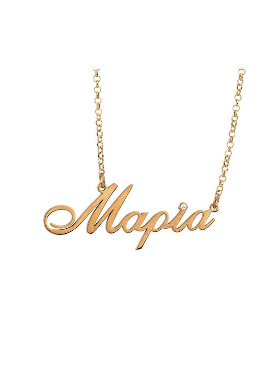 Goldsmith Necklace Name from Gold Plated Silver