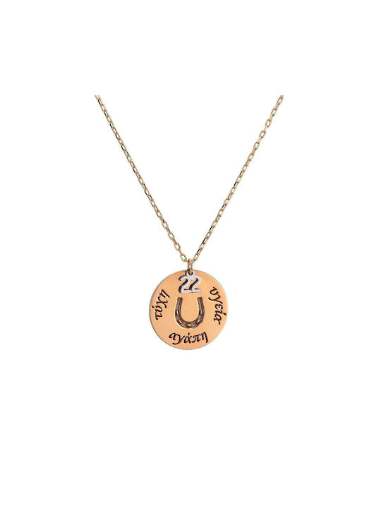 Goldsmith Necklace Talisman from Pink Gold Plated Silver